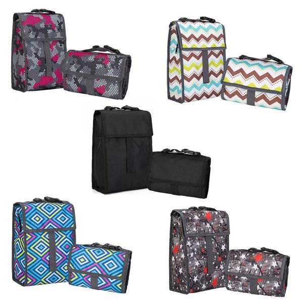 

insulation able foldable reusable multipal uses lunch bag hangbag, Blue;pink