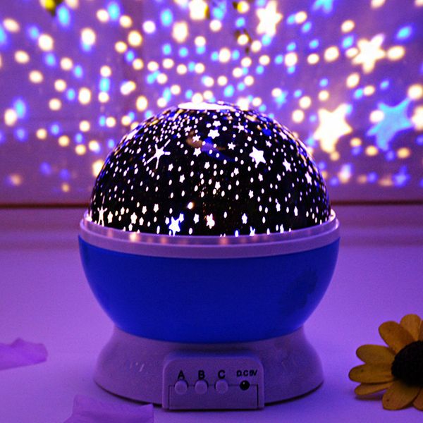 

new automatic rotating music starry sky night-light stars moon charge projection lamp rotating color diamond starlight small night-light