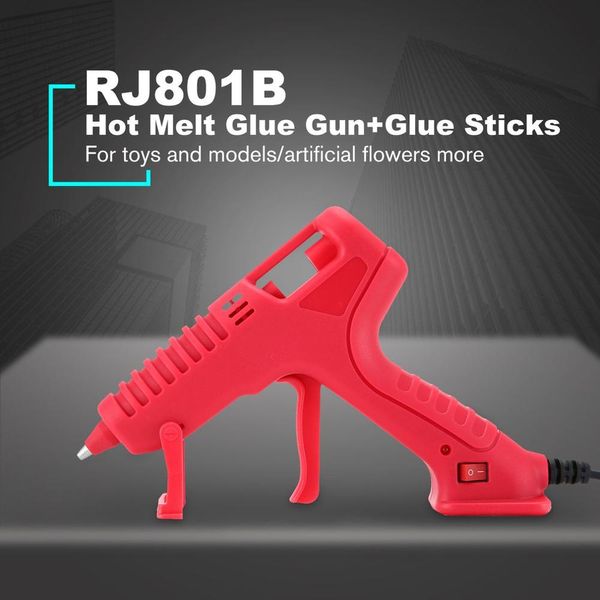 

eu type melt glue gun with glue stick rj801 30w for diy handwork toy repair tools electric heat temperature guns