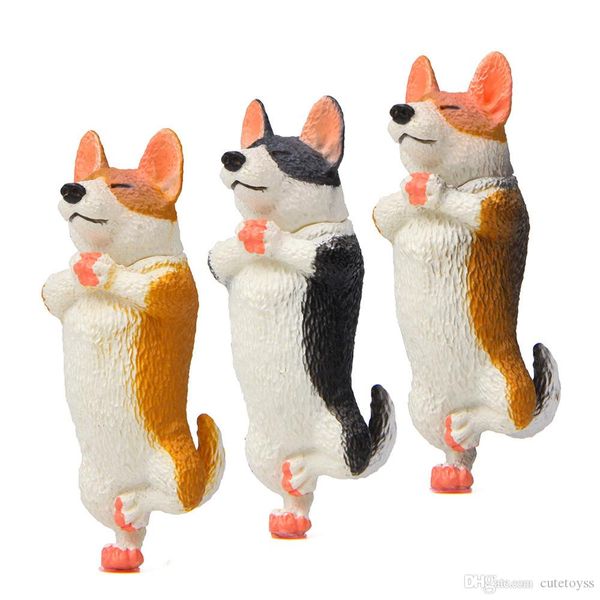

nicegift yoga master dog pvc mini action figure cartoon doll figurines toy christmas home decorations toys koki husky dog doll