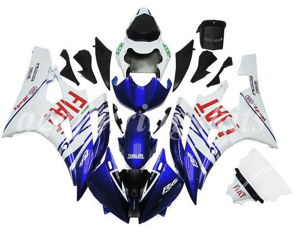 

injection mold new abs motorcycle full fairings kit fit for yamaha yzf-r6 2006 2007 06 07 r6 bodywork set blue white