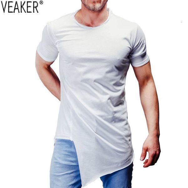 

2019 nieuwe mannen high street t shirts man zwart wit zomer korte mouw t-shirt mannen hip hop tshirt m-2xl, White;black