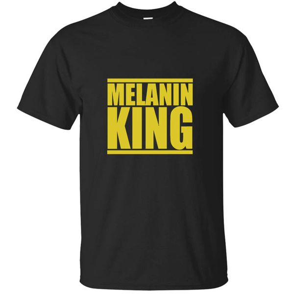 

new arrival melanin king t shirt male female famous men's tshirts plus size s-3xl tshirt clothing tee, White;black