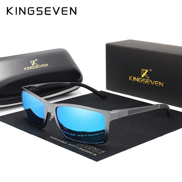 

kingseven brand design мода алюминиевые магний солнцезащитные очки мужчины поляризованные вождения очки для мужчин uv400 óculos n7021 t20061, White;black