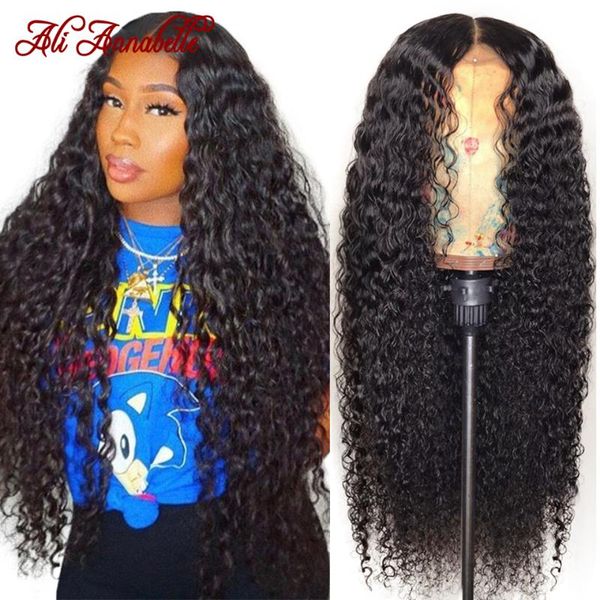 

curly lace front human hair wigs malaysian curly human hair wigs ali annabelle 360 lace frontal wig pre plucked with baby, Black;brown