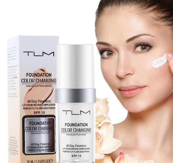 

moonbiffy 30ml tlm flawless color changing liquid foundation makeup change to your skin tone by just blending