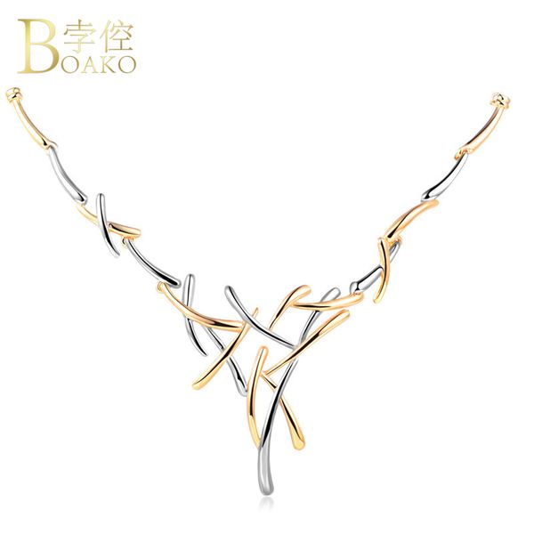 

boako silver/gold cross neckalce metallic choker statement necklace for women punk style female necklace party jewelry bijoux z1, Golden;silver