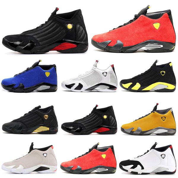 

Reverse 14 14s Men Basketball Shoes Yellow BQ3685-706 Candy Cane Desert Sand Last Shot Thunder Mens Trainer Sports Sneakers 7-13