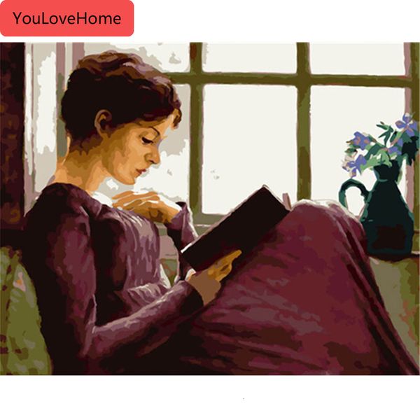 

painting by numbers girl kits drawing canvas handpainted figure picture home decoration gift art diy diy picture art kits