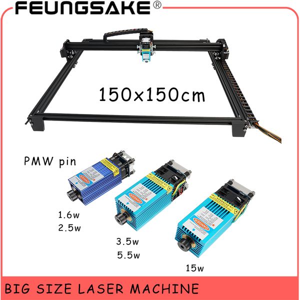 

150*150cm big size laser engraverl 15w laser machine pmw control cnc cutter 5500mw laser,1600mw engraving machine