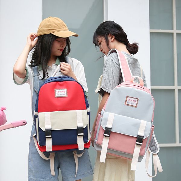 

preppy style student school backpack school bags for girls teenagers oxford back pack women schoolbag simple solid bookbag 2019