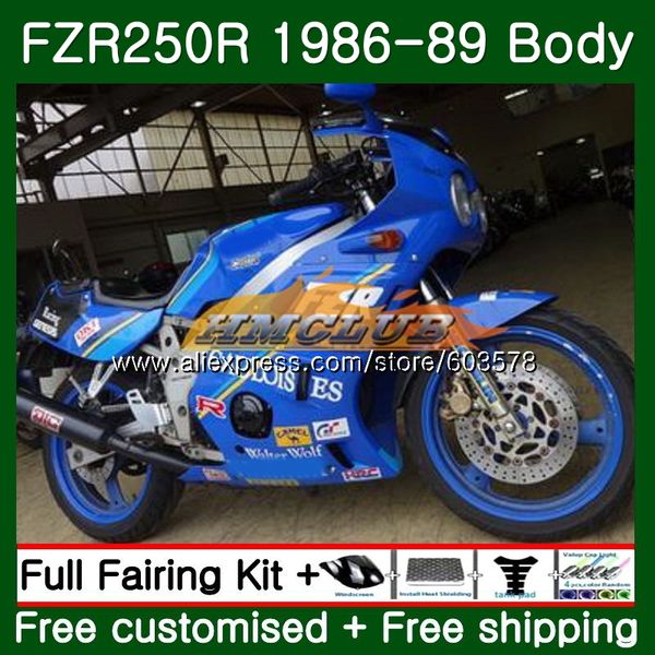 

body for fzr250r fzrr fzr 250 250r 1986 1987 1988 1989 gloss blue 124cl.40 fzr250rr fzr-250 fzr250 86 87 88 89 fairing, Black