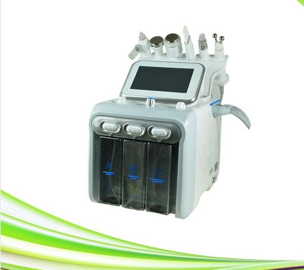 

6 in 1 multifunctional oxygen jet skin scrubber skin rejuvenation ultrasonic scrubber machine, Black;white