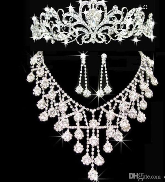 

tiaras gold tiaras crowns wedding hair jewelry neceklace,earring wholesale fashion girls dresses accessories, Silver