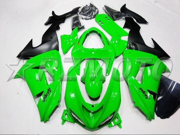 

3gift new ab motorcycle bike fairing kit fit for kawa aki ninja zx 10r zx10r 2006 2007 06 07 10r bodywork et fairing cu tom green
