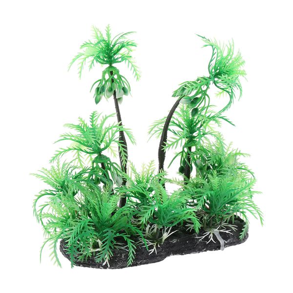 

aquarium reptiles terrarium simulated coconut water grass fish tank ornament
