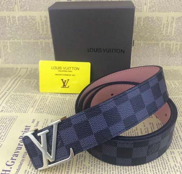 

Хорошо Мужчины женщин новых людей неподдельной кожи письмо Ремни Lv В том числе Box Пояс S Brass Пояс для подарка Top Seller