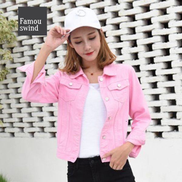 

белый розовый джинсовая куртка женский основные пальто весна 2019 женские джинсы куртка 1 2 бомбардировщик jaqueta дамы рукавом черная куртк, Black;brown