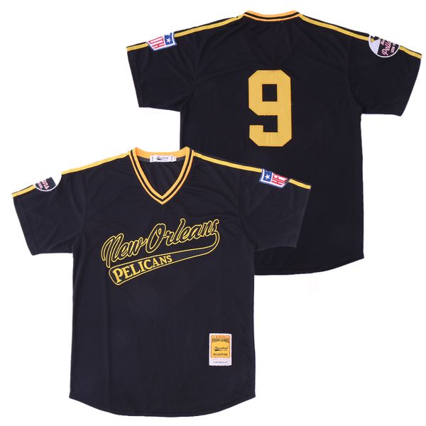 

распродажа новый орлеан 9 пеликан совместное издание джерси для стадионных высокого качества вышивки белый синий, Blue;black