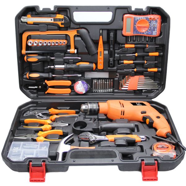 

east and hardware toolbox suit hand electric drill suit household carpentry electrician maintenance worker have manual operation