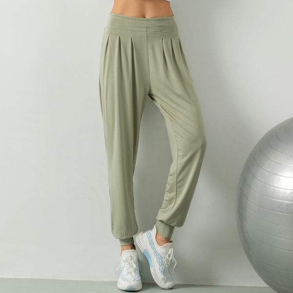 

women's fitness pants breathable quick dry high waist thin slacks home outdoor workout running yoga pants ninth casual, White;red