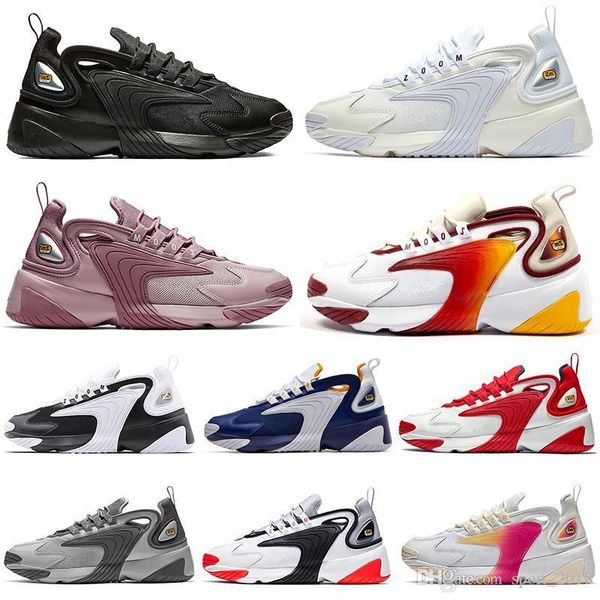 

wholesale m2k tekno zoom 2k running shoes designer luxury men women 2000 black white orange navy casual sports sneakers mens trainers
