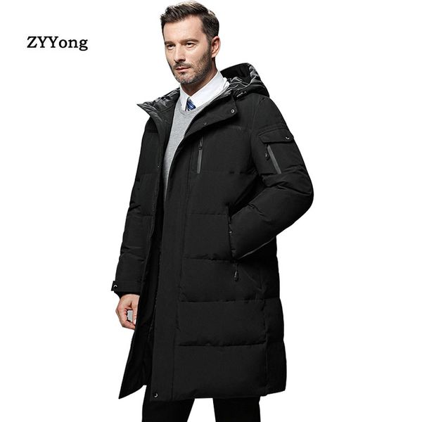 

2020 new winter long jacket windproof male cotton fashion men's parkas casual man coats men coat plus size m-5xl, Black