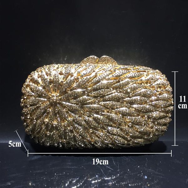 

xiyuan ladies crystal evening bag diamond clutch purse party bags gold wedding bride handmade day clutches prom bag purse