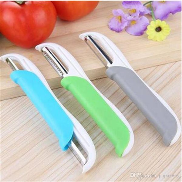 

stainless steel dual head fruit peeler grater slicer candy color kitchen gadget tool color random fruit & vegetable tools