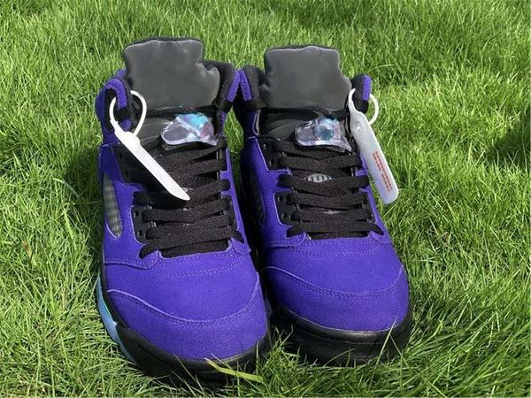 

2020 air authentic 5 alternate grape men basketball shoes 5s grape ice black clear new emerald suede man sports sneakers 136027-500