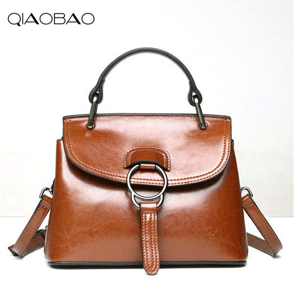 

qiaobao известный новый натуральная кожа сумки на ремне косой крест сумочка масло воск коровьей shell сумка
