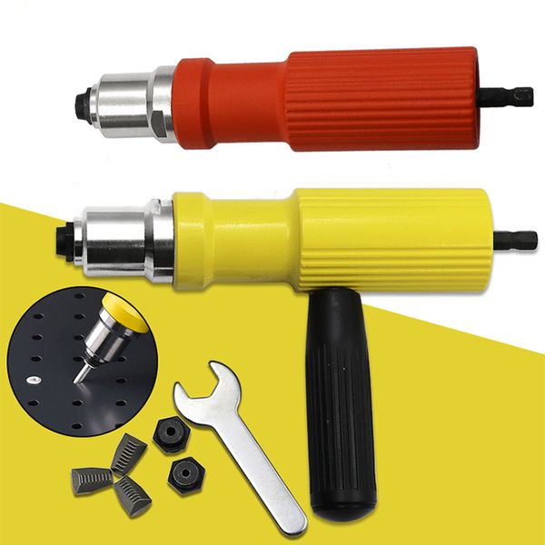 

electric rivet nut gun set riveting adapter insert for cordless drill riveter gun nut tool riveting drill adapter 2.4mm-4.8mm