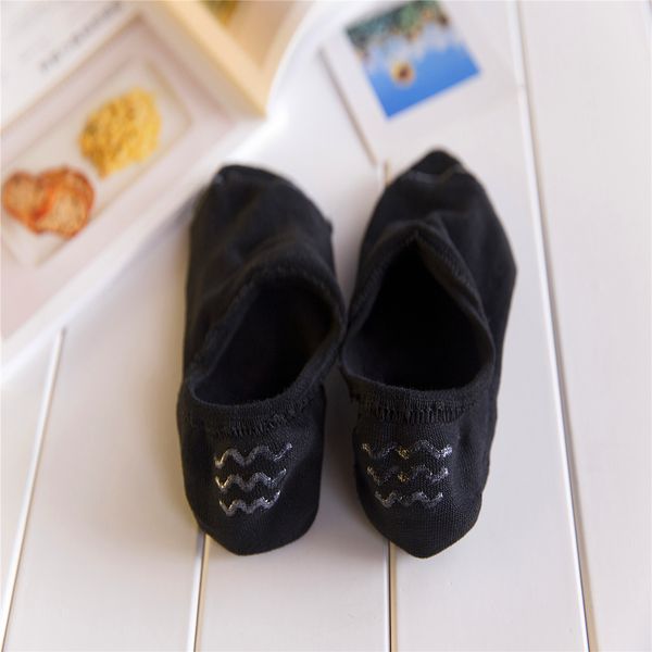 

spring and summer new japanese invisible socks candy color socks 517, Black;white