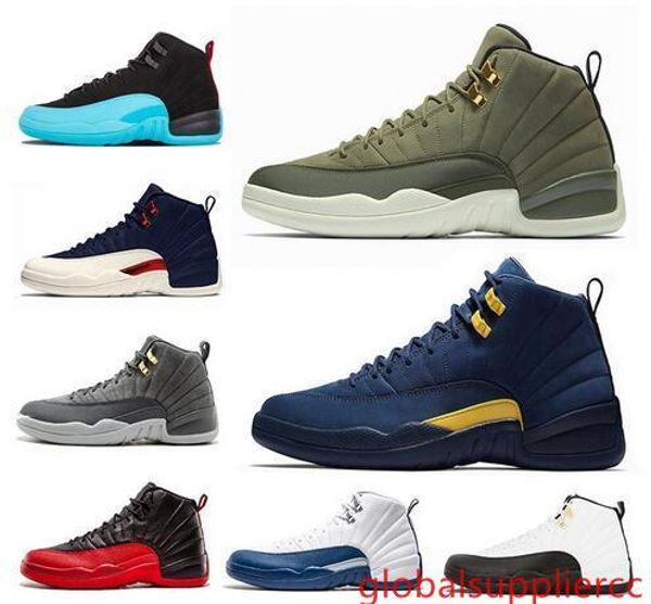 

designer new xii 12s high unc french blue playoff flu gmae gym women men basketball running psny 12 shoes sport sneakers