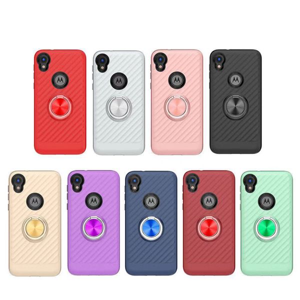

2 in 1 hybrid armor ring phone case for moto g7 power lg stylo 5 tpu pc anti-fall back cover oppg bag