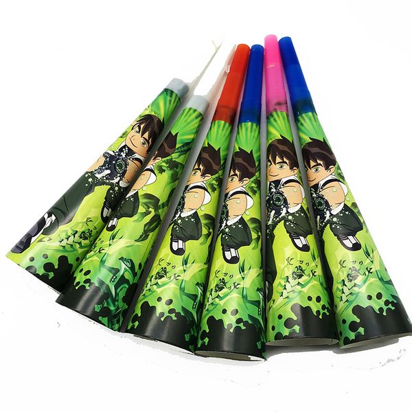 

6pcs disposable party trumpets ben 10 theme party decorations baby shower supplies ben 10 theme horns trumpets