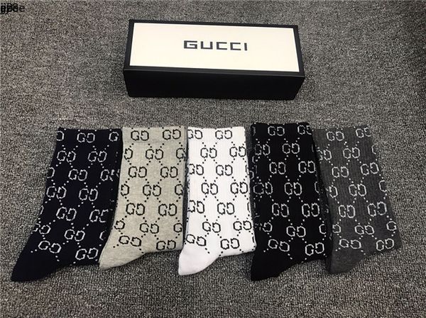 

new men women gift long socks fashion cotton socks streetwear kanye west hip hop harajuku thick g2 moncler luxury brand designer, Black