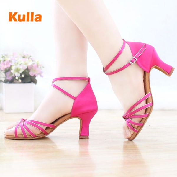 

new arrival pink tango woman latin dance shoes for women dancing salsa shoes heels ballroom high heeled soft outsole