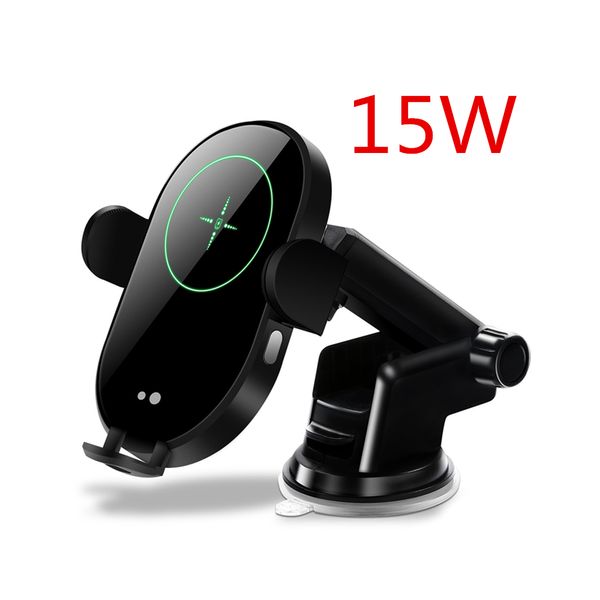 

new h5 fast qi car wireless charger 15w charging for iphone xiaomi samsung tiny auto clamping wireless charging air vent car phone holder