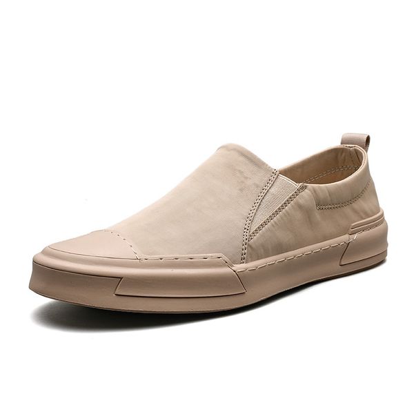 

fashion slip-on men's canvas shoes breathable lightweight comfortable men shoes summer men's casual lazy flat *, Black