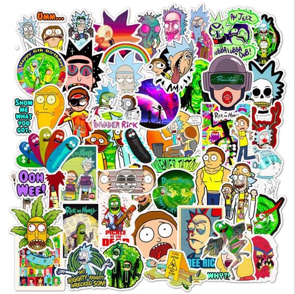 

low prices 50 unique rick and morty car and motorcycle electric cars stickers graffiti suitcase stickers a2