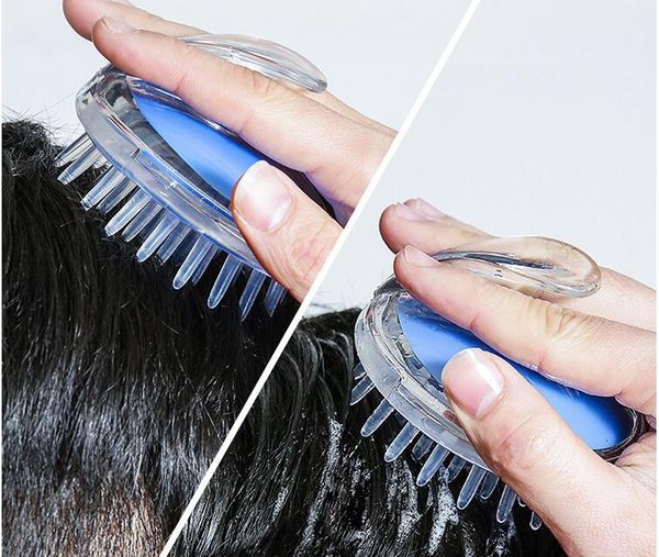 

round the silicone head massager to wash brush massage scalp itching bath germinal plastic head meridian comb