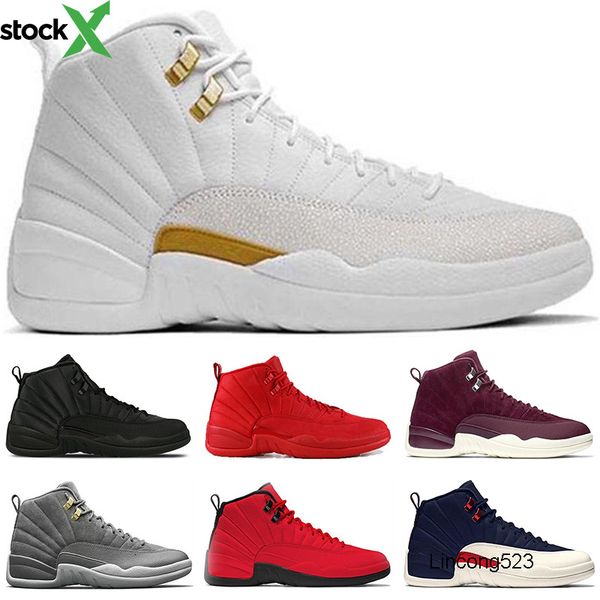 

wholesale mens winterized 12 12s jordon basketball shoes men gym red bulls michigan dark grey black white gamma blue trainer sports sneakers