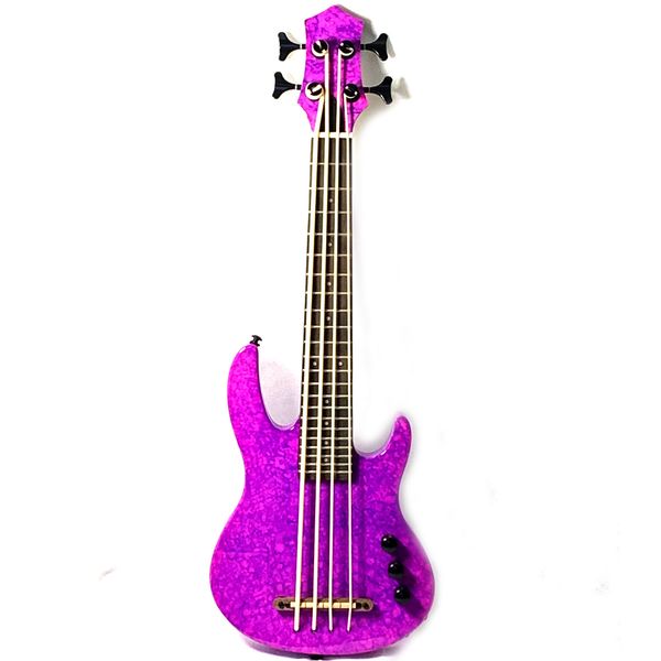 

mini 4string ukulele electric bass with purple color