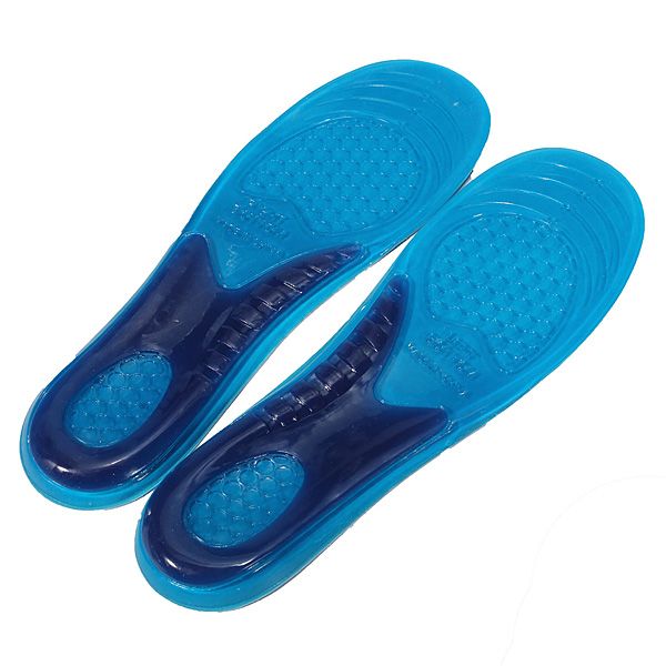 

1pair silicone non-slip gel soft sport shoe insoles massaging insole ortc arch support shoe pad men women cushion, Black