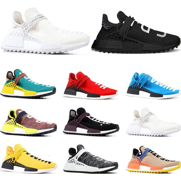 

новый человек race hu trail pharrell williams кроссовки nerd black крем холи кроссовки мужские женщины спорт runner тапки размер 36-47