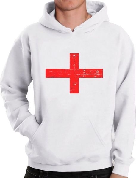 

england flag vintage style retro hoodie gift idea, Black