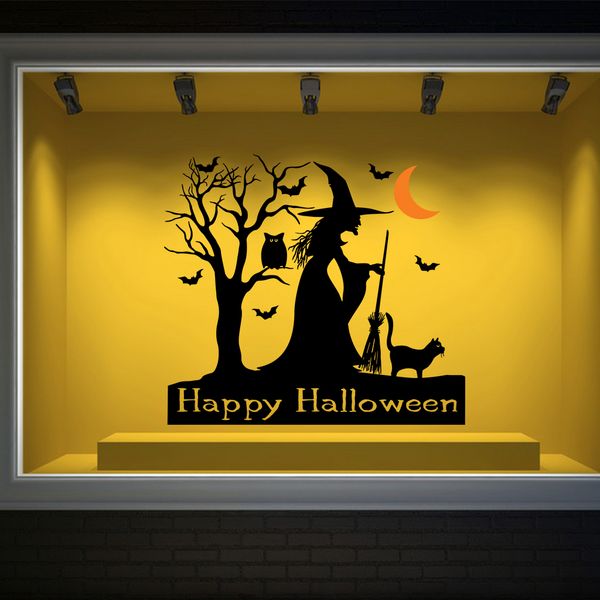 

3pcs black cartoon halloween door wall sticker bedroom wall art