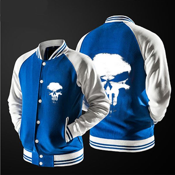 

new men spring baseball jackets short long sleeve skull pattern print coat size s-5xl audlt costume usa size, Black;brown