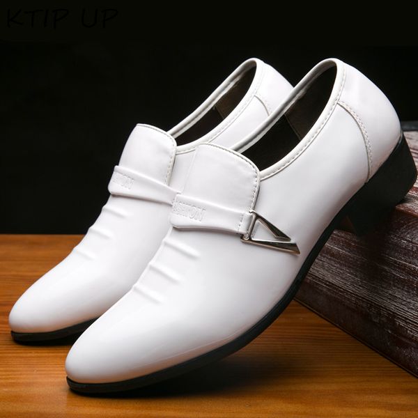 

fashion business dress men shoes 2019 new classic leather men's suits shoes fashion slip on dress men oxfords size 38-48, Black